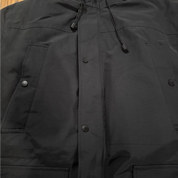 Schott Brooklyn Cotton Blend Down Filled Parka Black Large - Picture 4 of 12